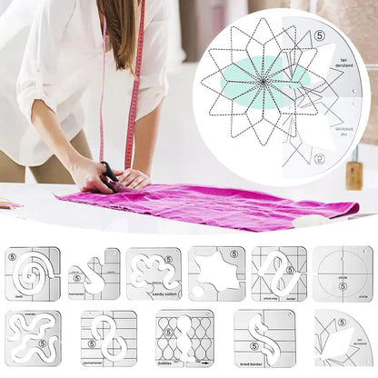 QuiltEase - Garment Ruler Set (11PCS)