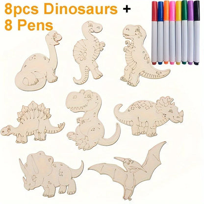 DinoCrafta – Unfinished Wooden Dinosaur DIY Laser Cut Set