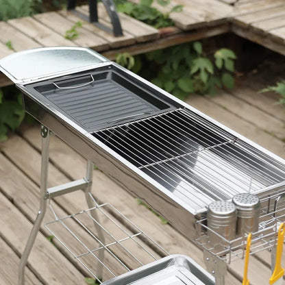 GrillForge – Portable Stainless Steel Charcoal BBQ