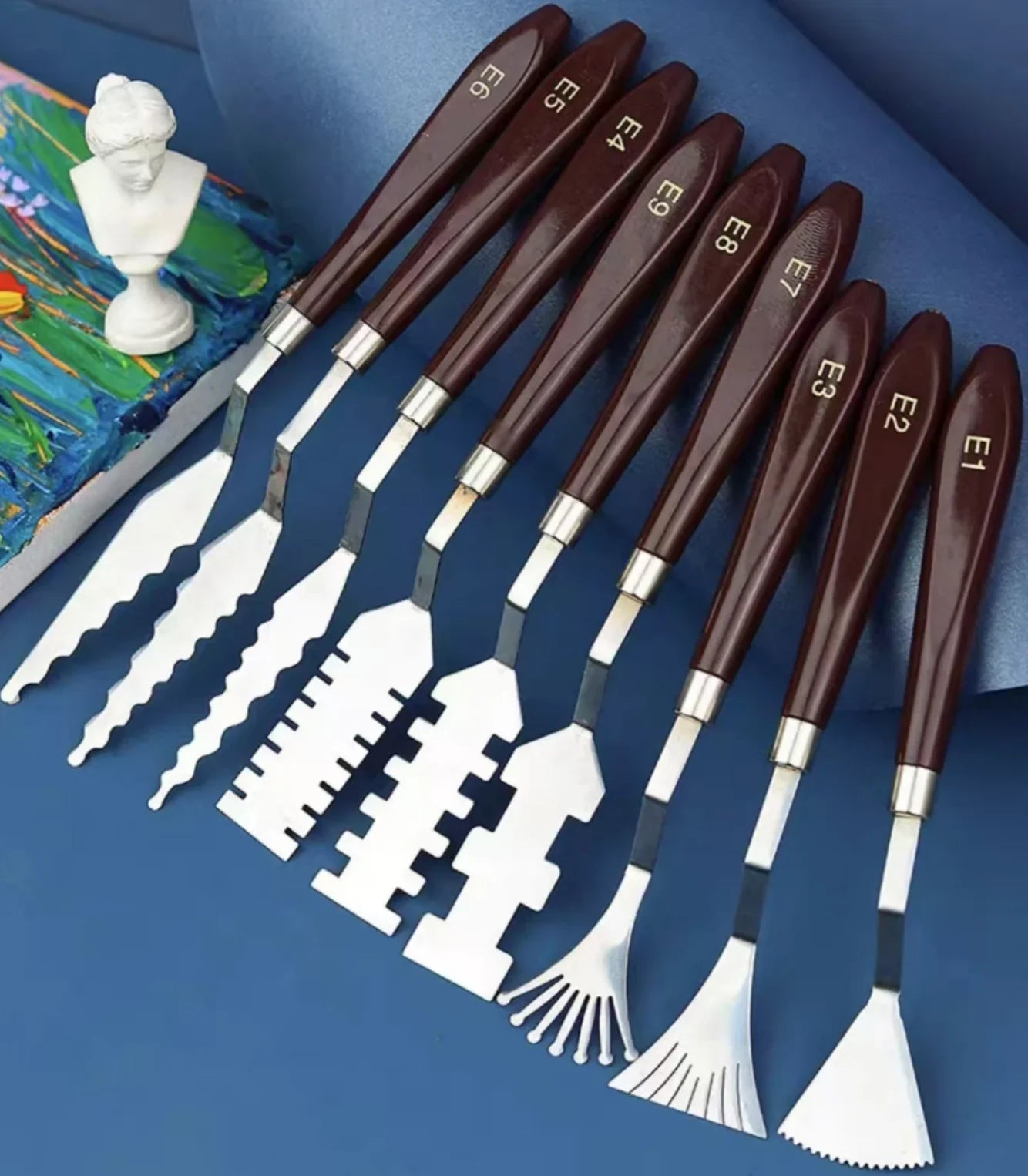 Pigmentra – 9Pcs Texture Art & Paint Scraper Set