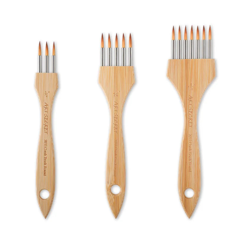 ArtAngle – Multi-Toothed Nylon & Wool Artist Brush Set