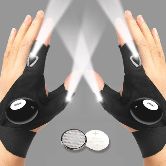 GlowGrip – LED Half-Finger Flashlight Gloves