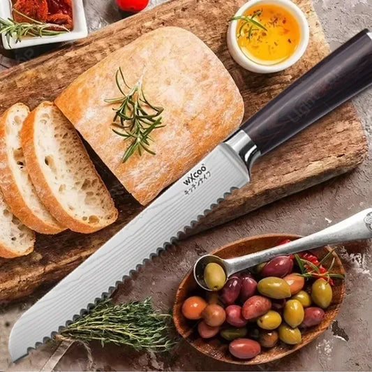 SlicePro – 8-Inch Serrated Bread & Chef Knife