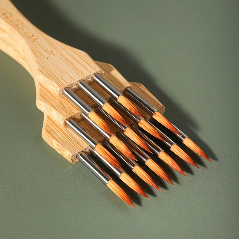 ArtAngle – Multi-Toothed Nylon & Wool Artist Brush Set