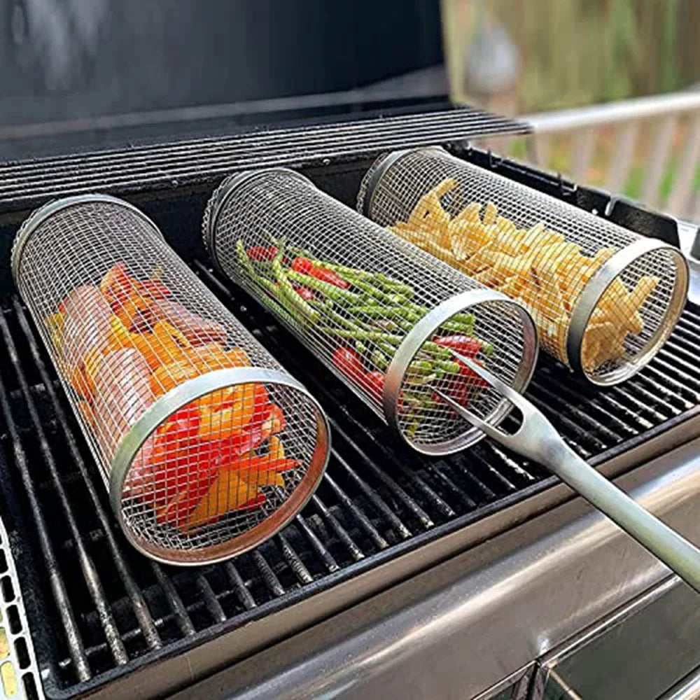 GrillRoll – Rolling BBQ Basket