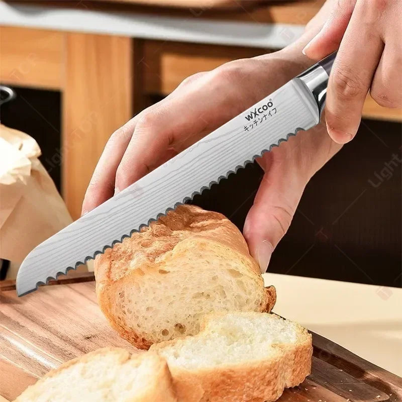 SlicePro – 8-Inch Serrated Bread & Chef Knife