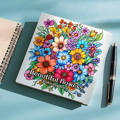 PetalCanvas – 24-Page Flower Coloring Book for Adults &  Teens