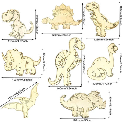 DinoCrafta – Unfinished Wooden Dinosaur DIY Laser Cut Set