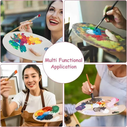 Palettra – 3PC Wooden Watercolor and Acrylic Palette Set