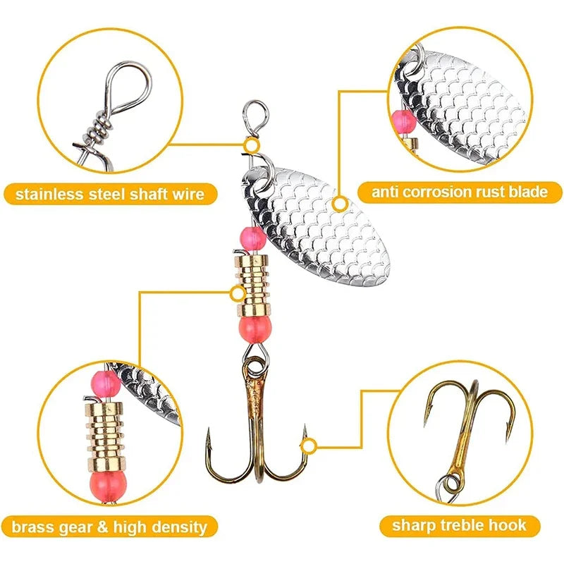 SpinStrike – Metal Spinner Spoon Lure Kit