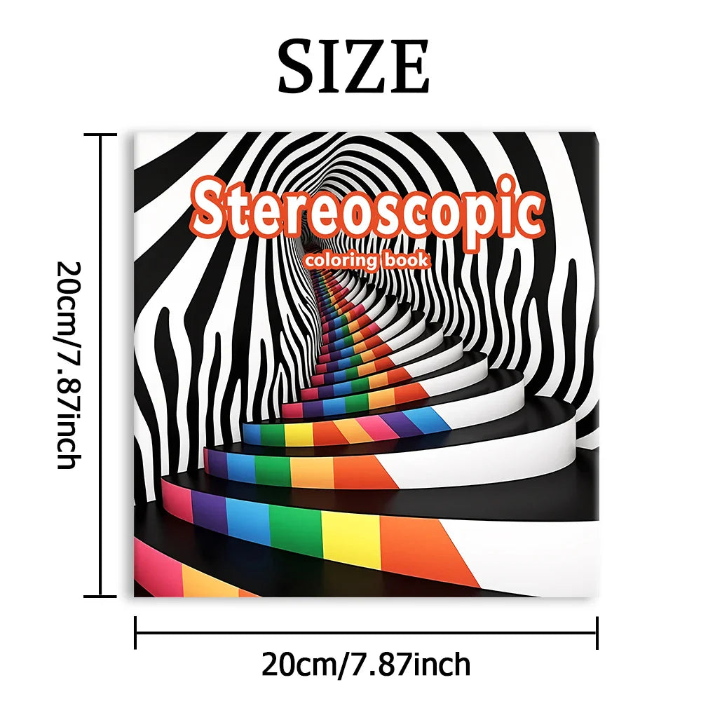 DepthHue – Stereoscopic Pattern Adult Coloring Book