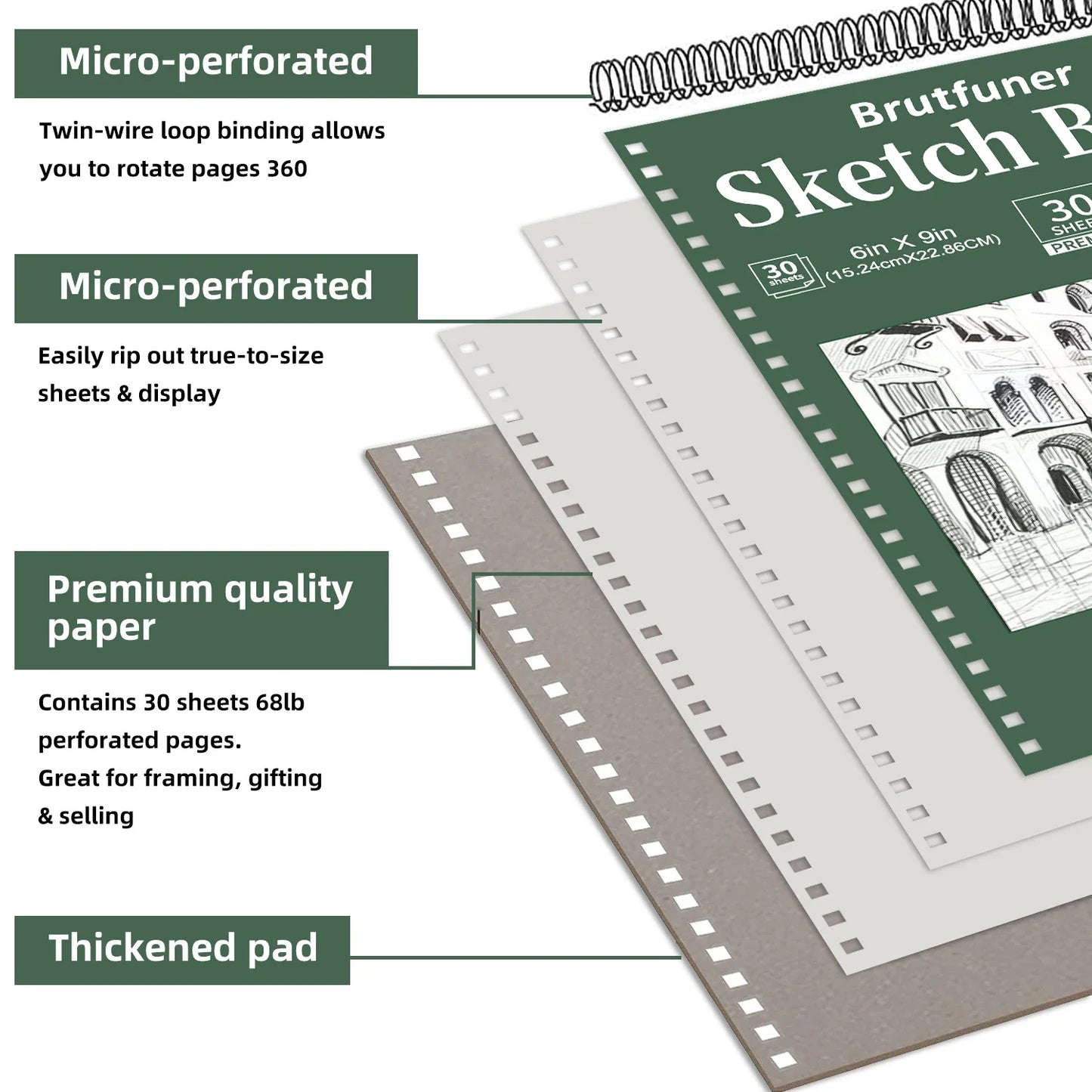 Sketchora – 2PCS Thickened Spiral Sketchbook Set