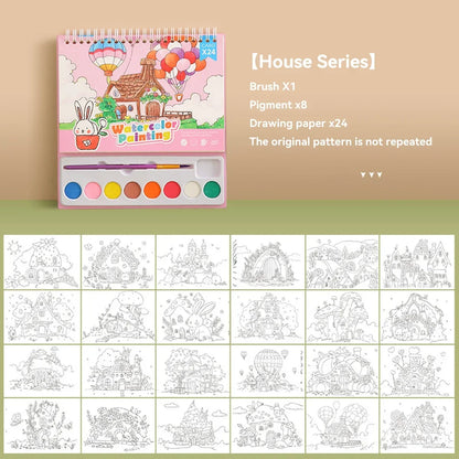 Coloreve – 8-Color Portable Watercolor Painting Book