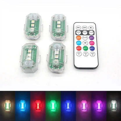 FlashWave – 4‑Piece Wireless LED Strobe Light Set