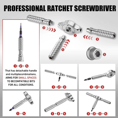 FixMate – Precision Ratchet Screwdriver Set