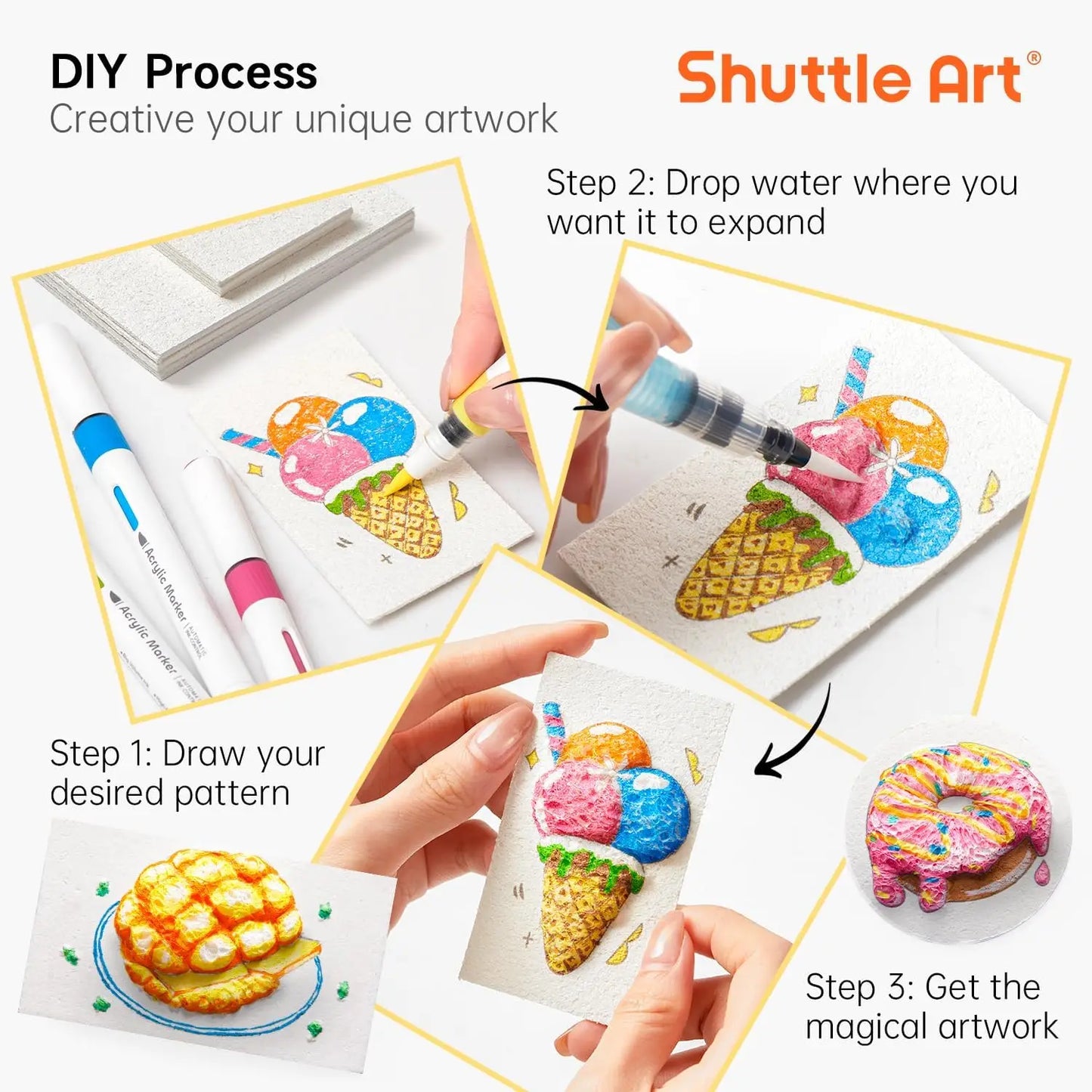 Foamadoodle – 3D Puffy Texture Art Paper Kit for Kids