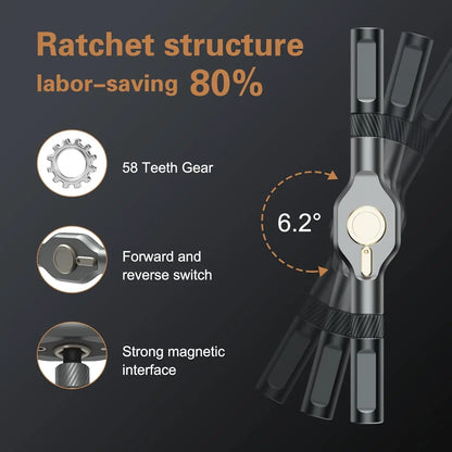 FixPro – 24‑in‑1 Multifunctional Screwdriver & Ratchet Wrench Set
