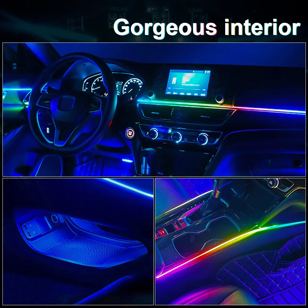 GlowStream – Car Ambient Light Strips with App Control