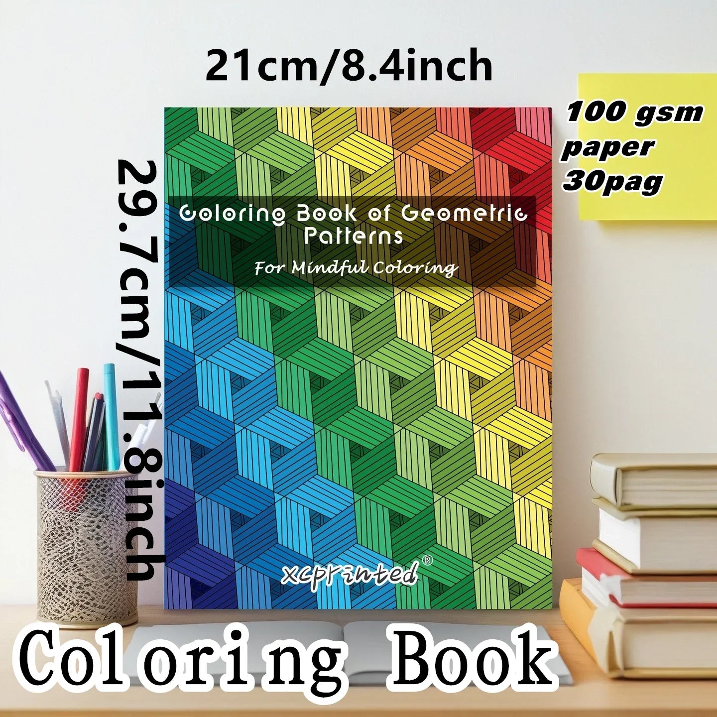 GeoZen – 32-Page Geometric Adult Coloring Book