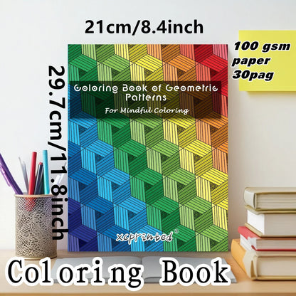 GeoZen – 32-Page Geometric Adult Coloring Book