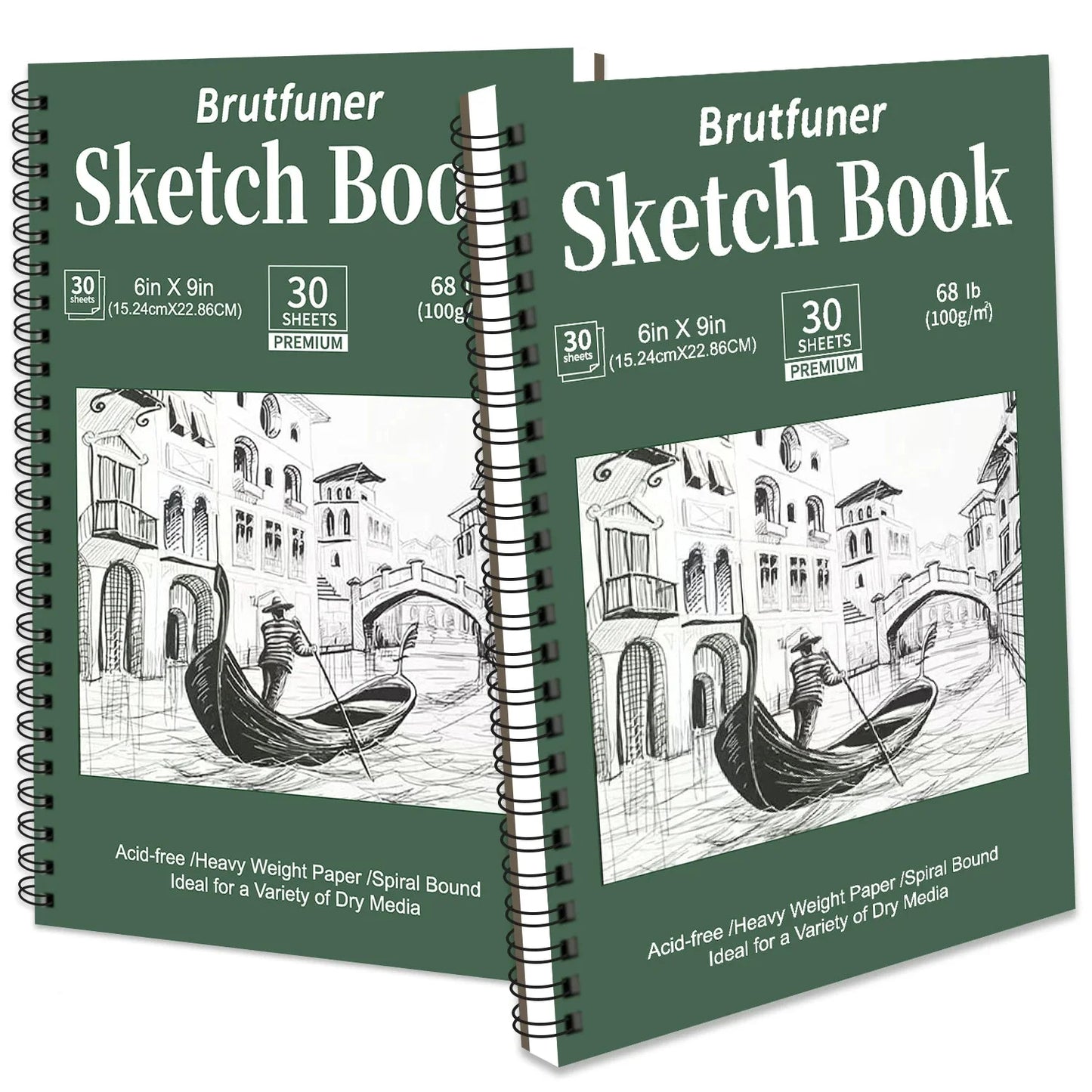 Sketchora – 2PCS Thickened Spiral Sketchbook Set