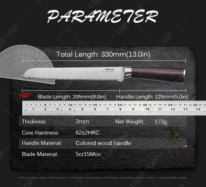 SlicePro – 8-Inch Serrated Bread & Chef Knife