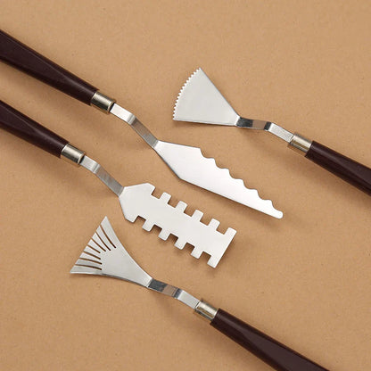 Pigmentra – 9Pcs Texture Art & Paint Scraper Set