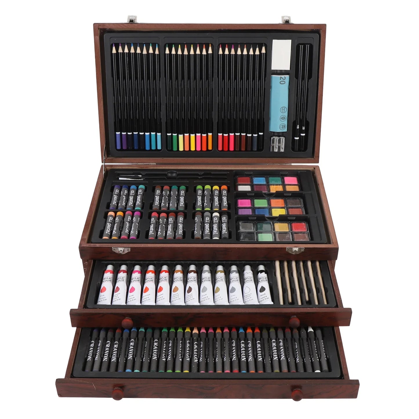 HueCrest – 142PCS Professional Wooden Art Set