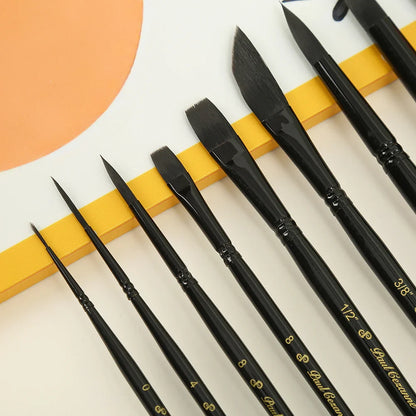 BrushMax – 10-Piece Wooden Handle Painting Brush Set