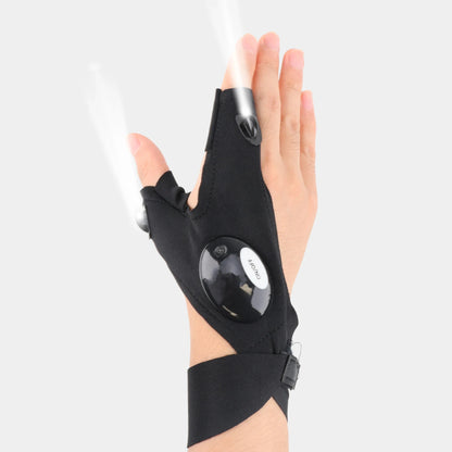GlowGrip – LED Half-Finger Flashlight Gloves
