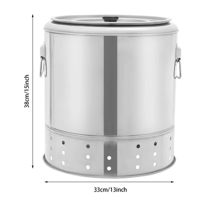 SmokeFree – Barrel Charcoal Grill with Skewers