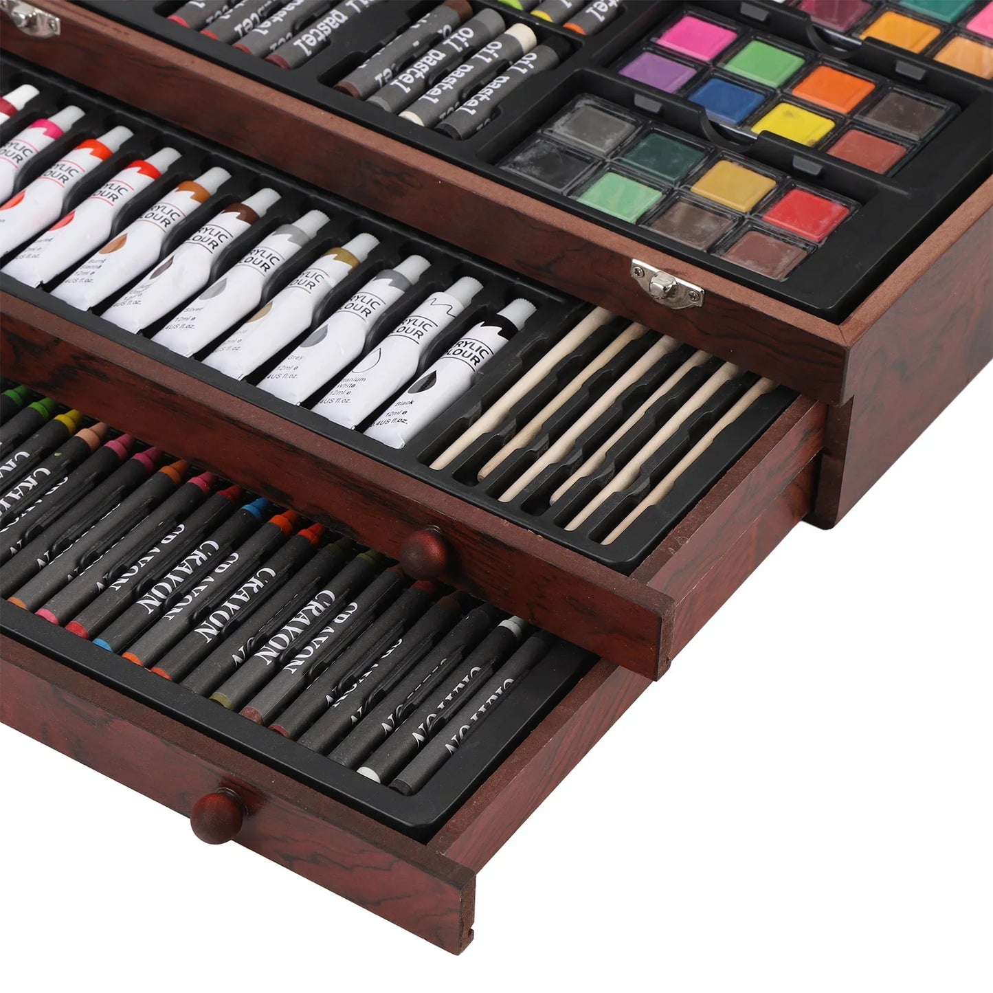 HueCrest – 142PCS Professional Wooden Art Set
