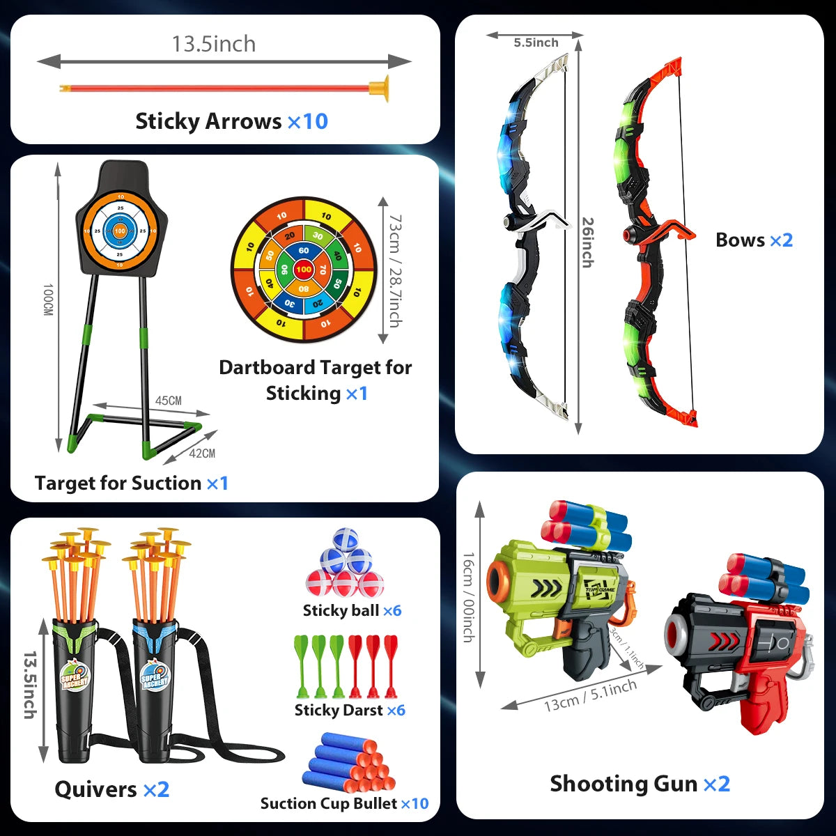 ArrowBlaze – 2-in-1 Archery &amp; Blaster Toy Set