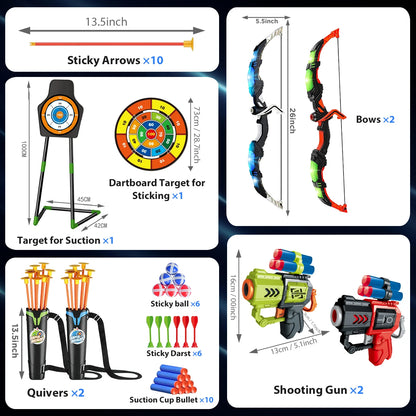 ArrowBlaze – 2-in-1 Archery &amp; Blaster Toy Set