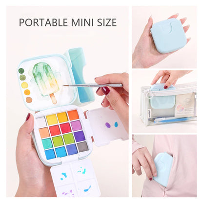 Colorivy – 16-Color Mini Watercolor Travel Set