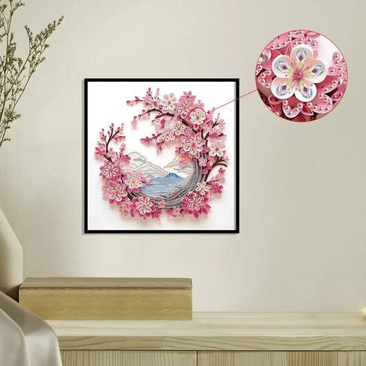 BlossomGleam – Peach Blossom Diamond Art Painting Kit