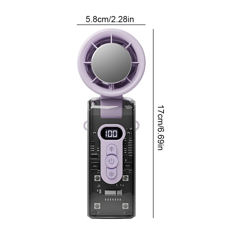 TurboBreeze – Foldable 100-Speed Handheld Cooling Fan
