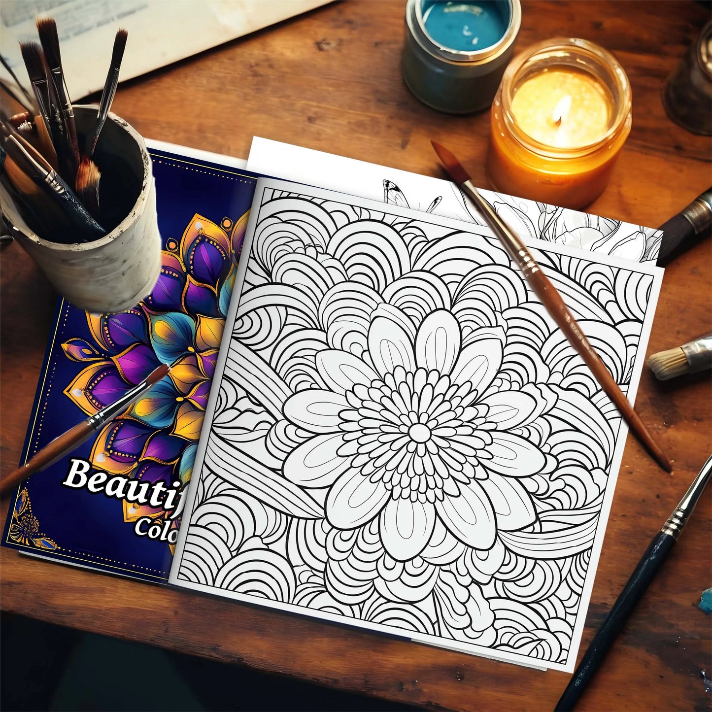 ZenDoodle – 24-Page Mandala Coloring Book for Adults & Teens