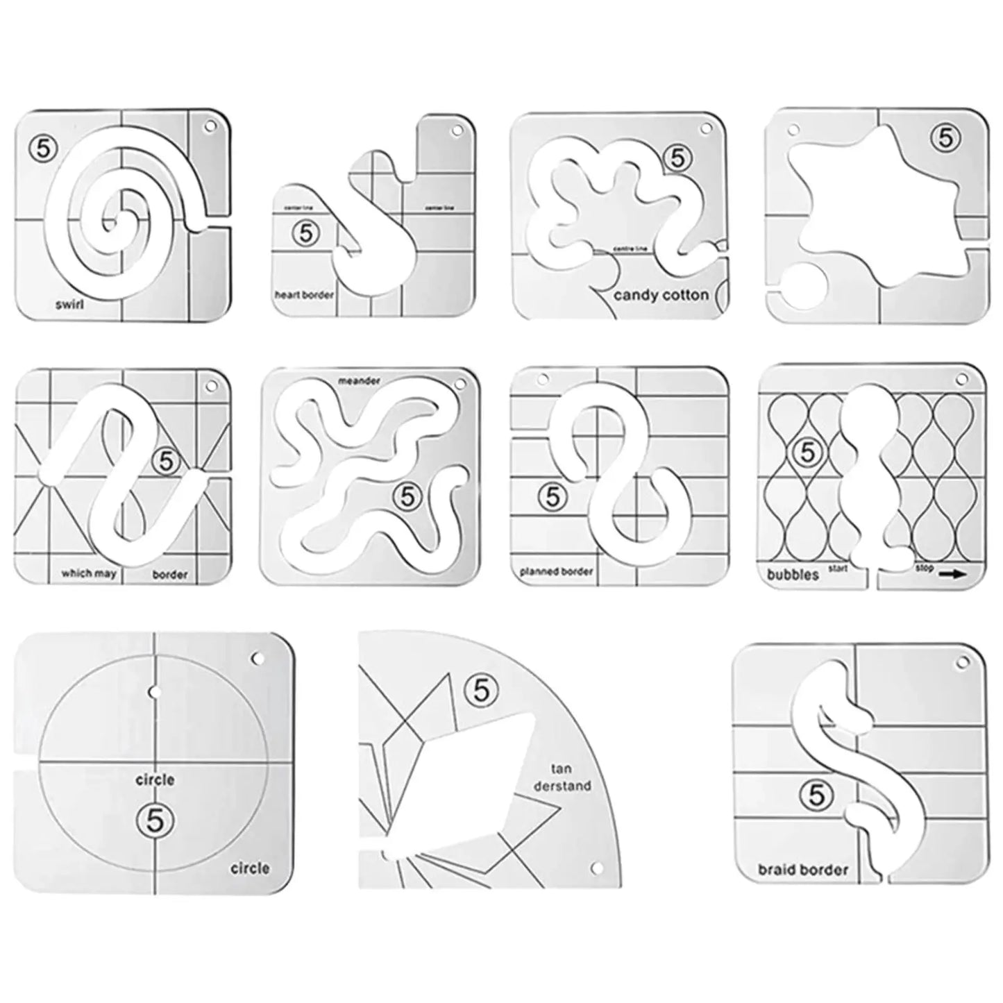 QuiltEase - Garment Ruler Set (11PCS)