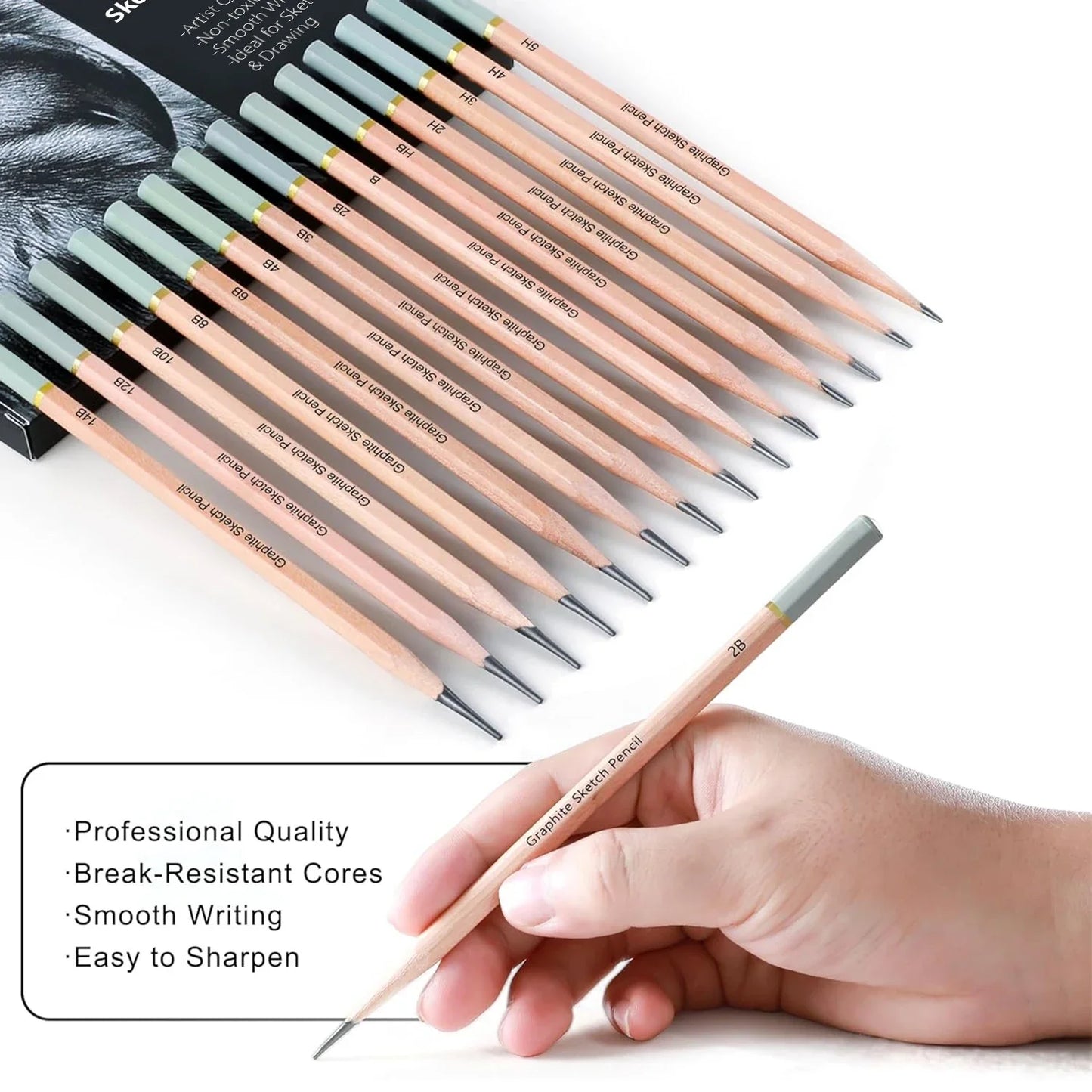ArtVibe – 29-Piece Professional Drawing Pencil Set