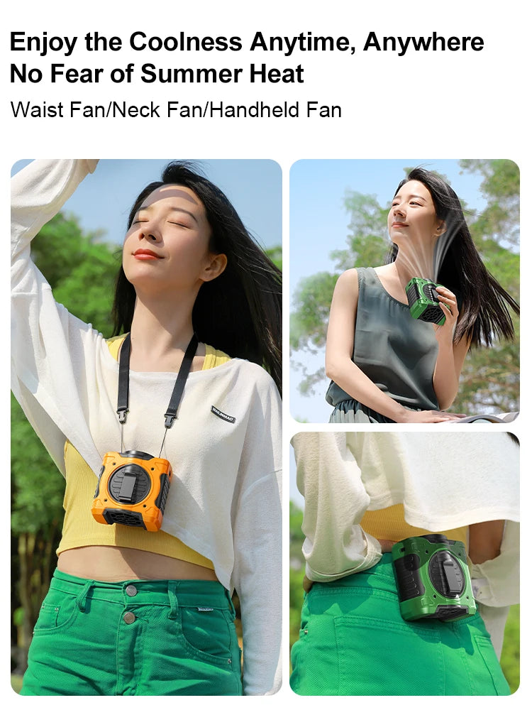 CoolBreeze – 8000mAh Waist Clip & Neck Fan