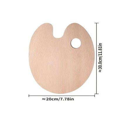 Palettra – 3PC Wooden Watercolor and Acrylic Palette Set