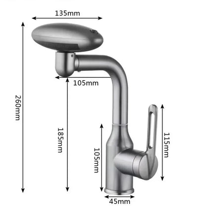 AeroSpa – 4‑Mode Stainless Steel Bathroom Faucet