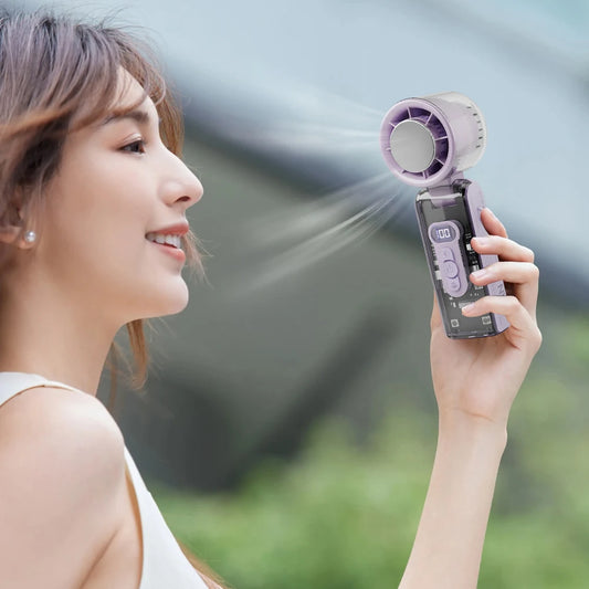 TurboBreeze – Foldable 100-Speed Handheld Cooling Fan