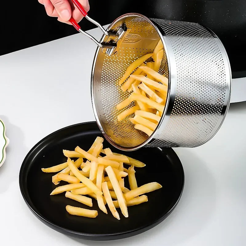 FryFlow – 304 Stainless Steel Mesh Fry Basket