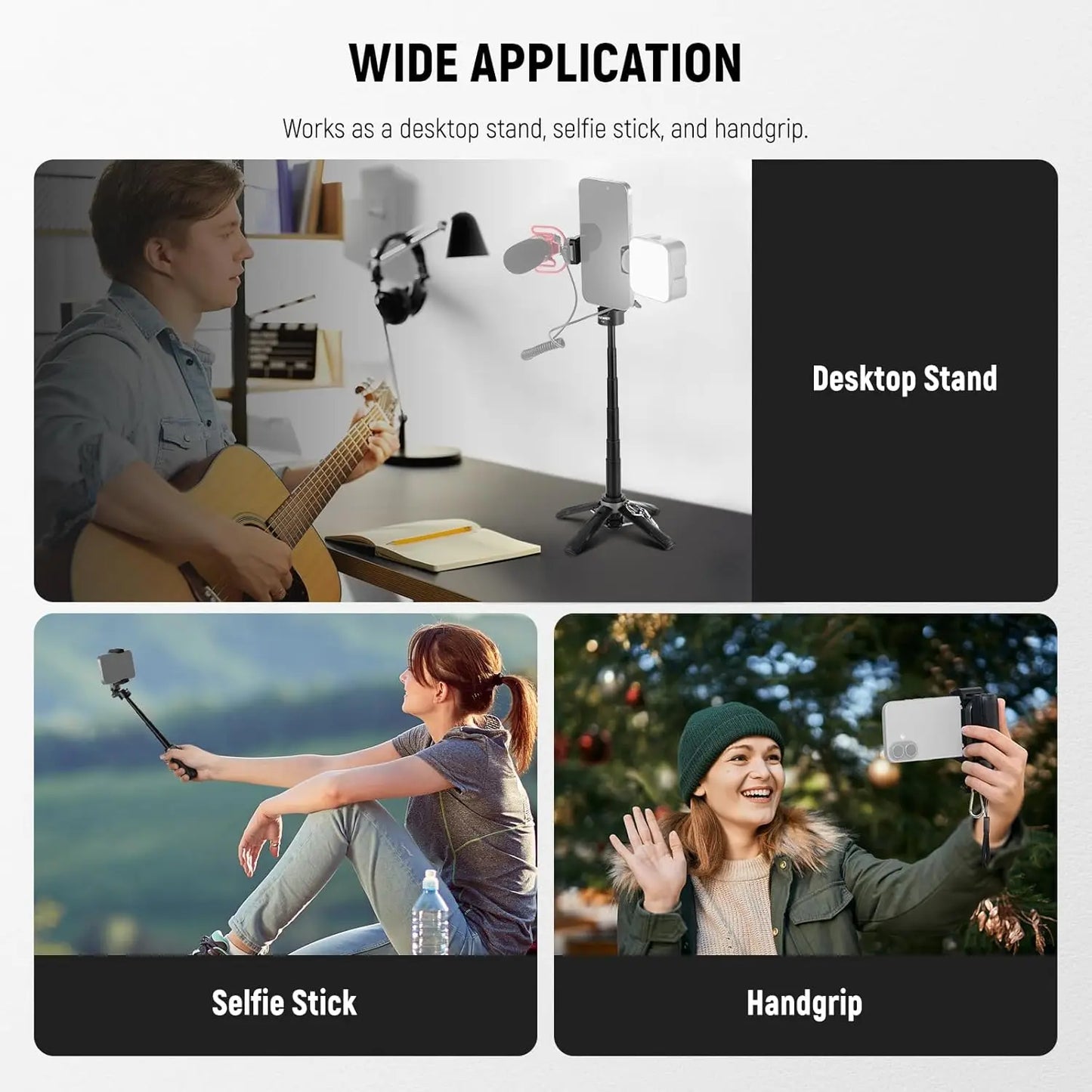 SnapFlex – Selfie Stick & Travel Tripod with Bluetooth Remote