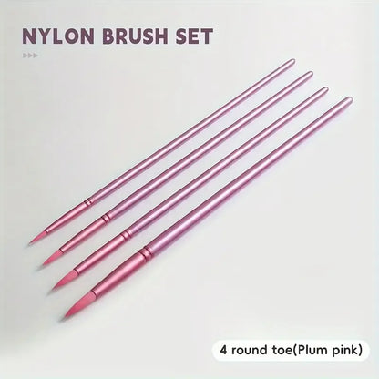 AquaLure – 4 Piece Sharp and Flat Watercolor Brush Set