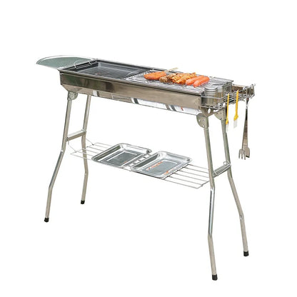 GrillForge – Portable Stainless Steel Charcoal BBQ