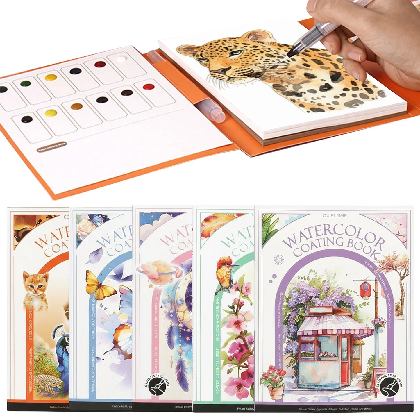 PaletteJoy – 12-Color Watercolor Painting Kit with Brush & Pad