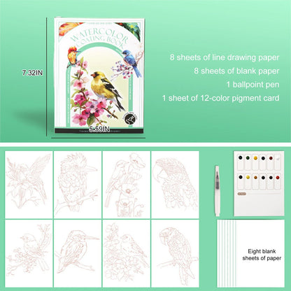 PaletteJoy – 12-Color Watercolor Painting Kit with Brush & Pad